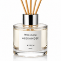 William Alexander Aspen Winter Pine Reed Diffuser 120ml with rattan reeds - Christmas pine, fir and sandalwood home fragrance