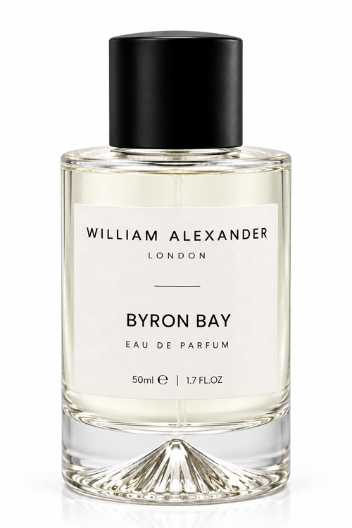 William Alexander Byron Bay Eau de Parfum 50ml bottle - sandalwood, cedar and cardamom unisex fragrance