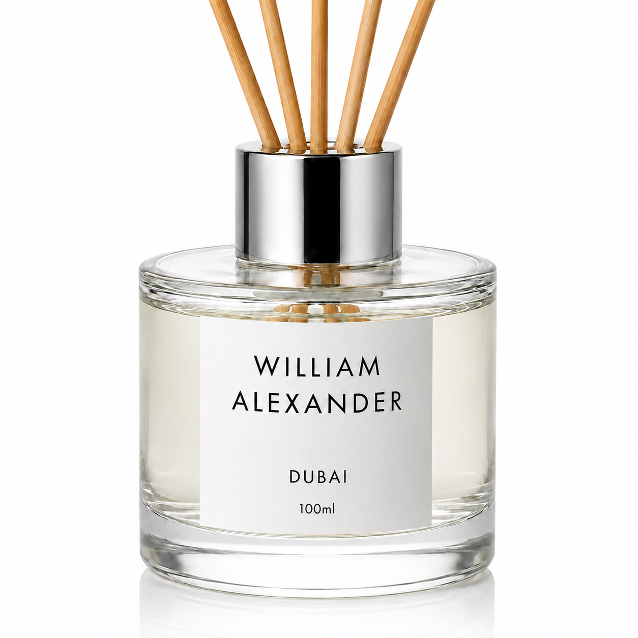 Dubai Oud & Bergamot Reed Diffuser by William Alexander, modern oud luxury home fragrance