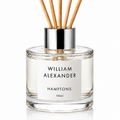 William Alexander Hamptons Fresh Linen Reed Diffuser 120ml with rattan reeds - clean citrus and white floral home fragrance
