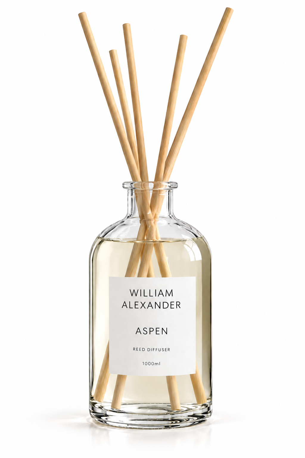 William Alexander Aspen Large Reed Diffuser 1000ml with long reeds - winter pine and sandalwood