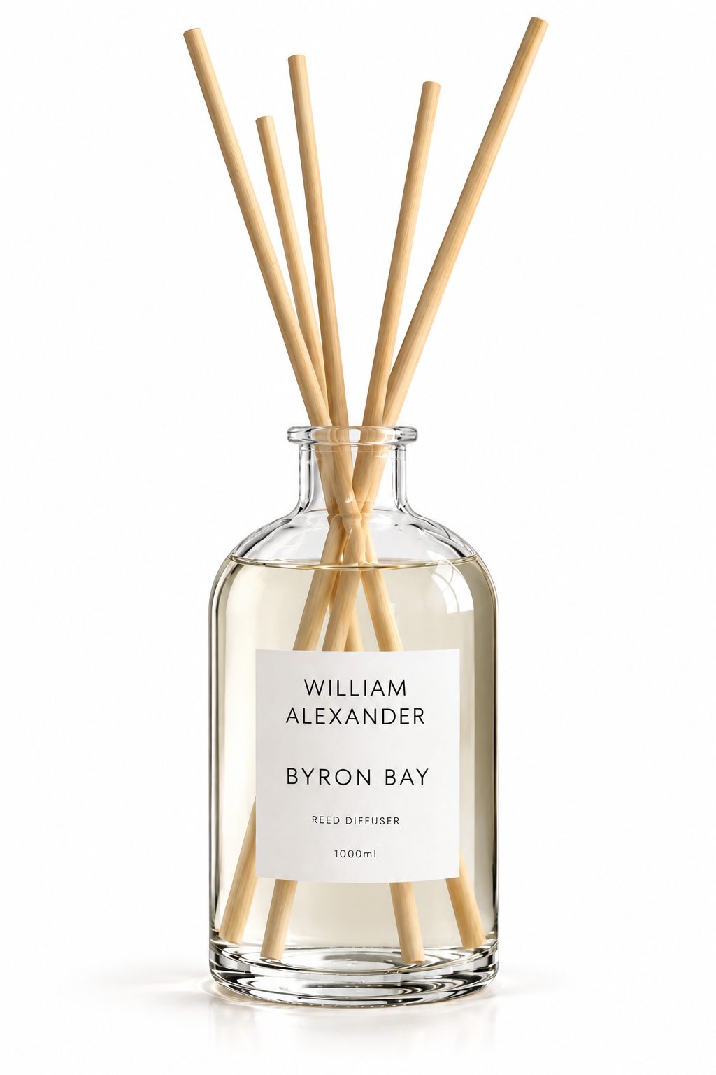 William Alexander Byron Bay Large Reed Diffuser 1000ml with long reeds - sandalwood and cedar