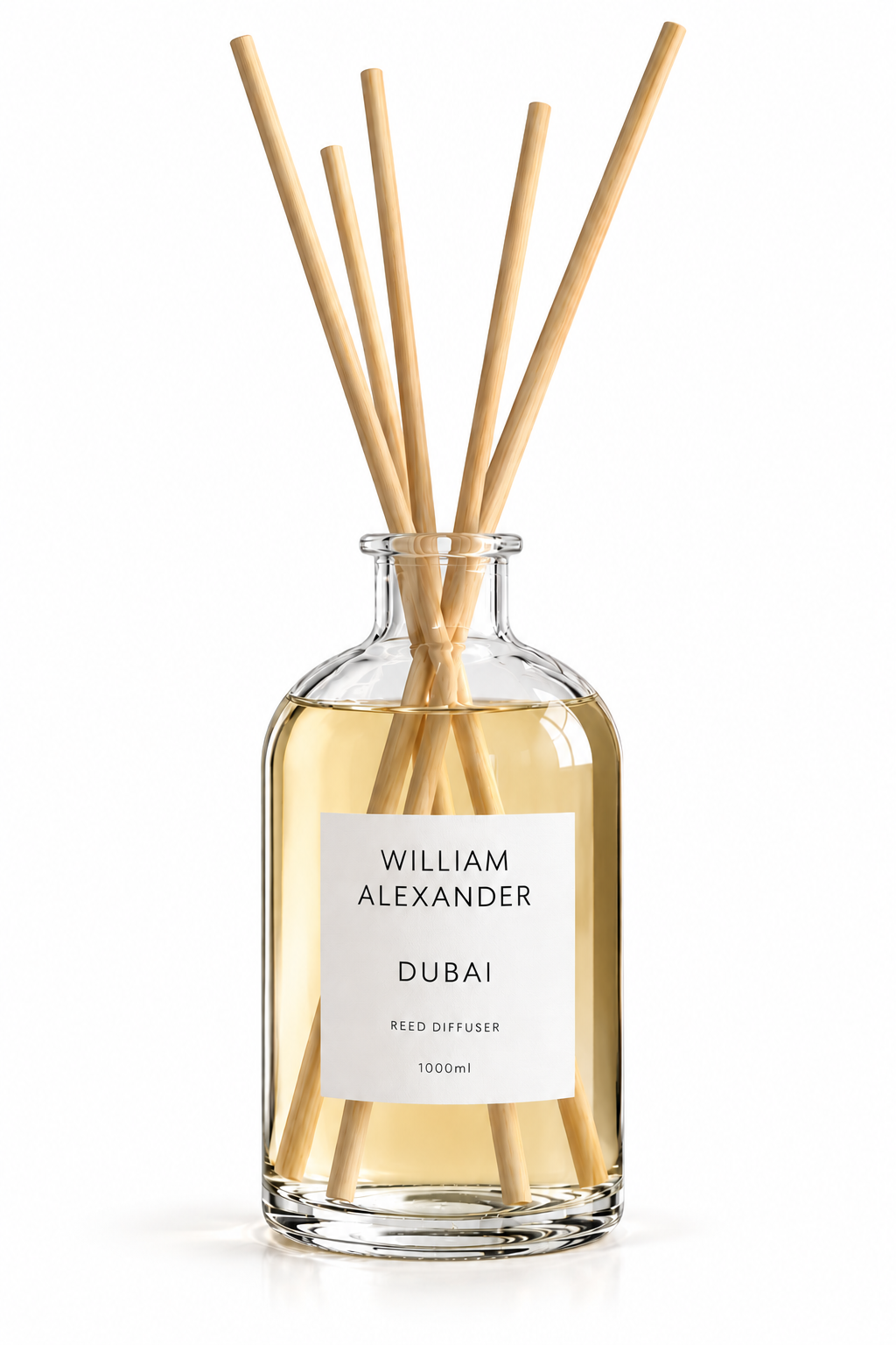 William Alexander Dubai Large Reed Diffuser 1000ml with long reeds - oud and bergamot