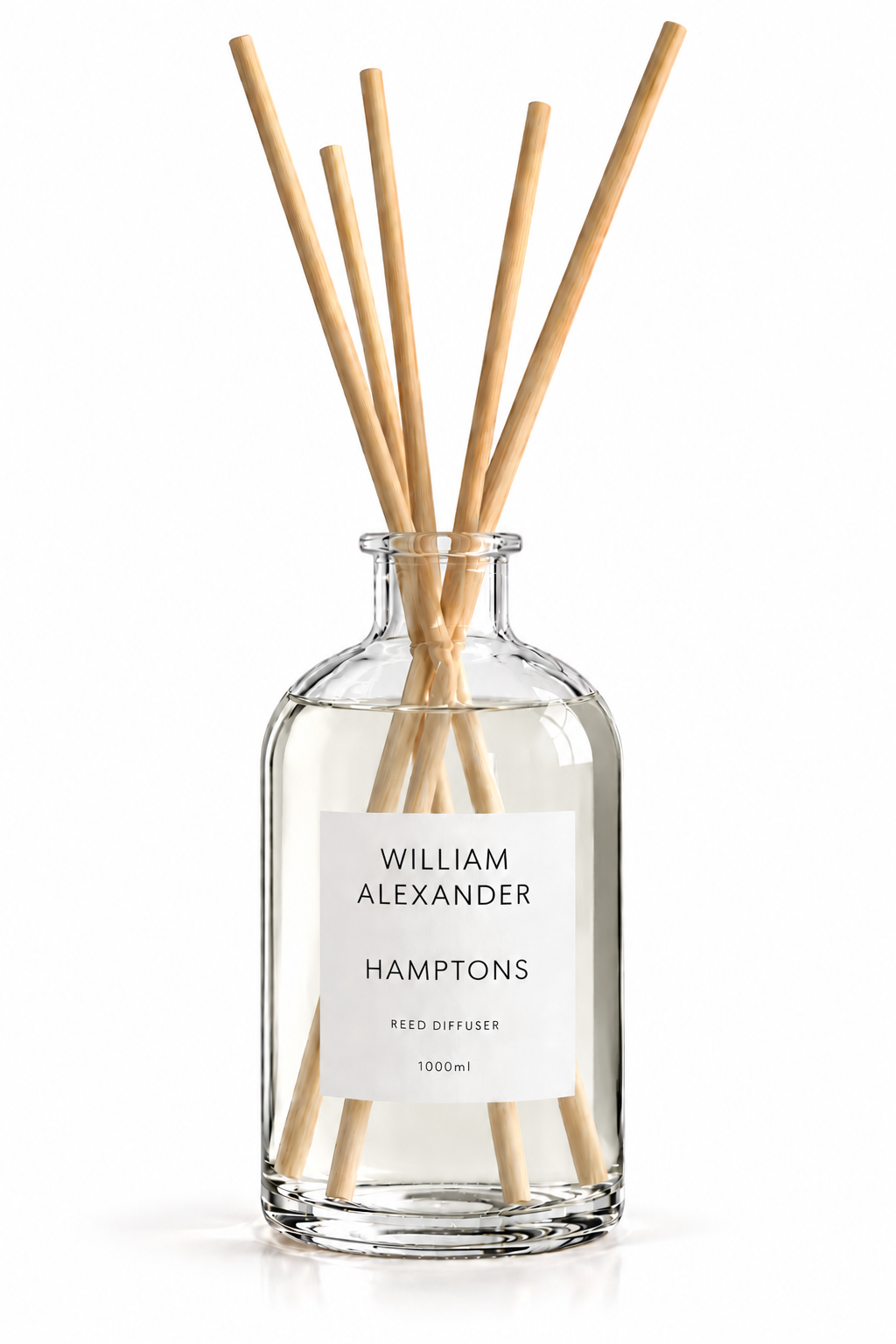 William Alexander Hamptons Large Reed Diffuser 1000ml with long reeds - fresh linen