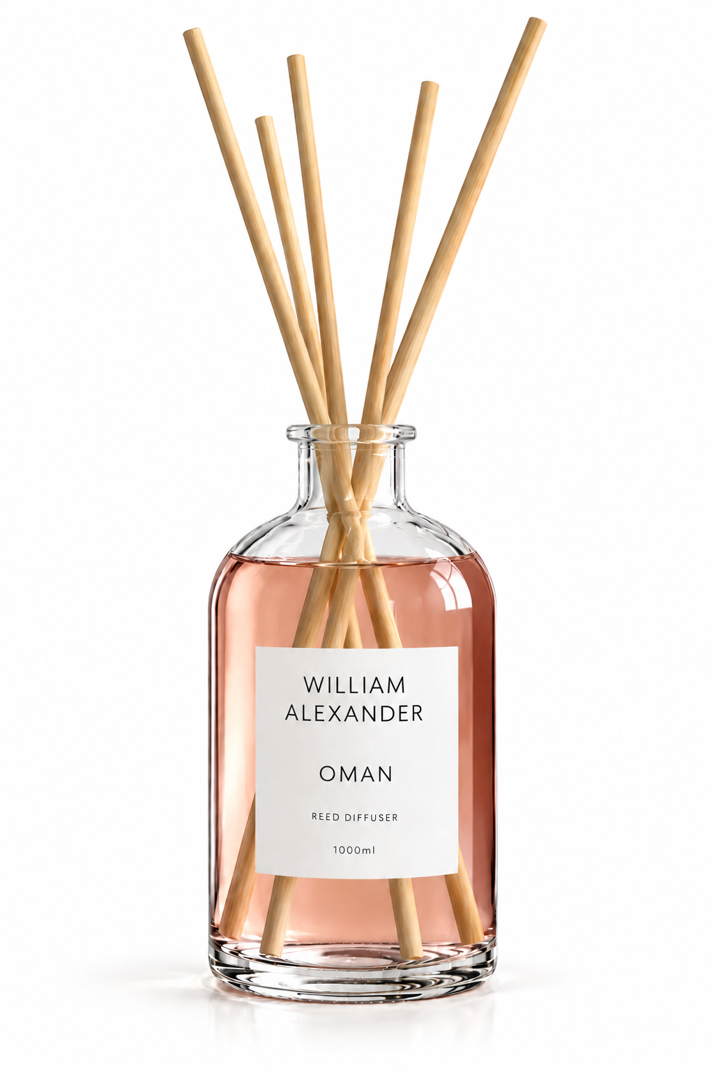 William Alexander Oman Rose Oud Large Reed Diffuser 1000ml with long reeds - rose and oud
