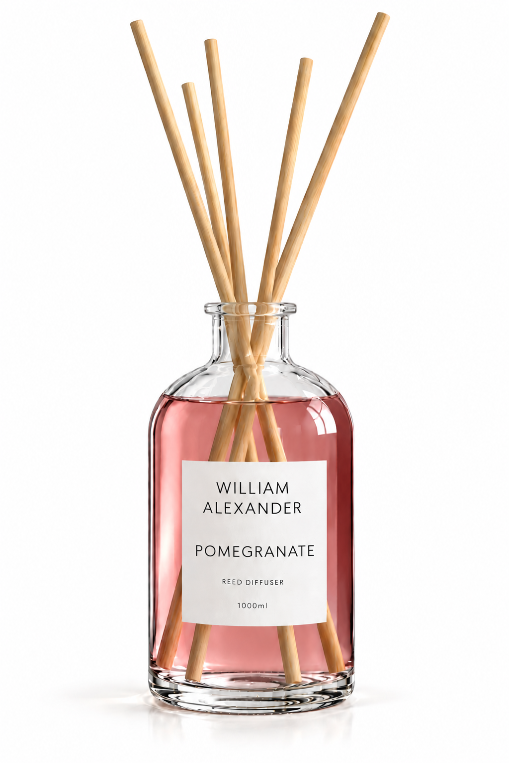William Alexander Pomegranate Large Reed Diffuser 1000ml with long reeds - pink pepper and spice