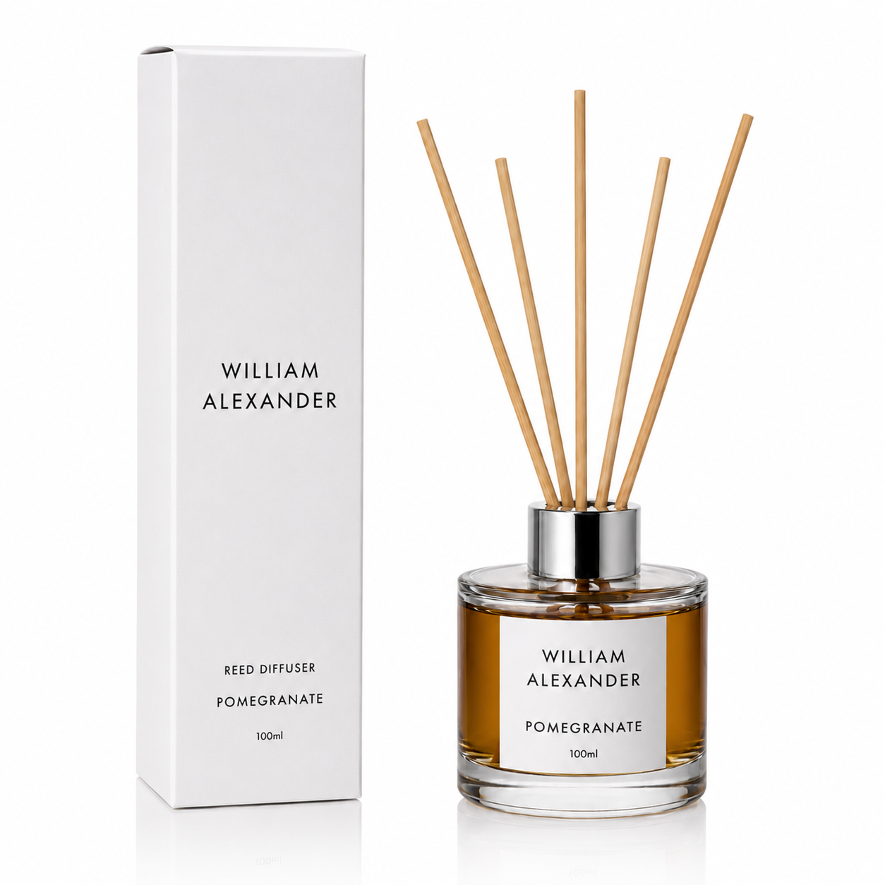 Pomegranate Reed Diffuser lifestyle shot in home setting