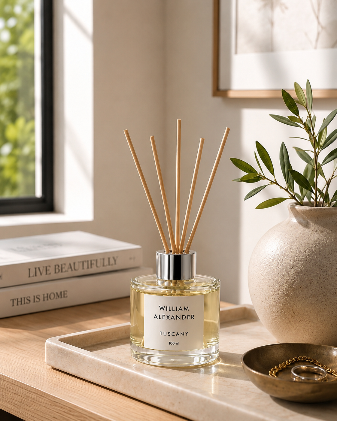 Tuscan Fig Reed Diffuser lifestyle shot